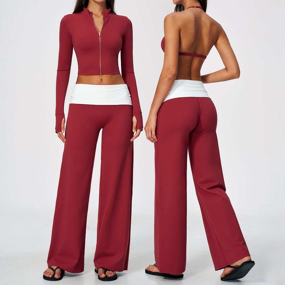 Zip Jacket Wide Leg Pants 2 Pi - Yoga & Fitness Center 评论和价格