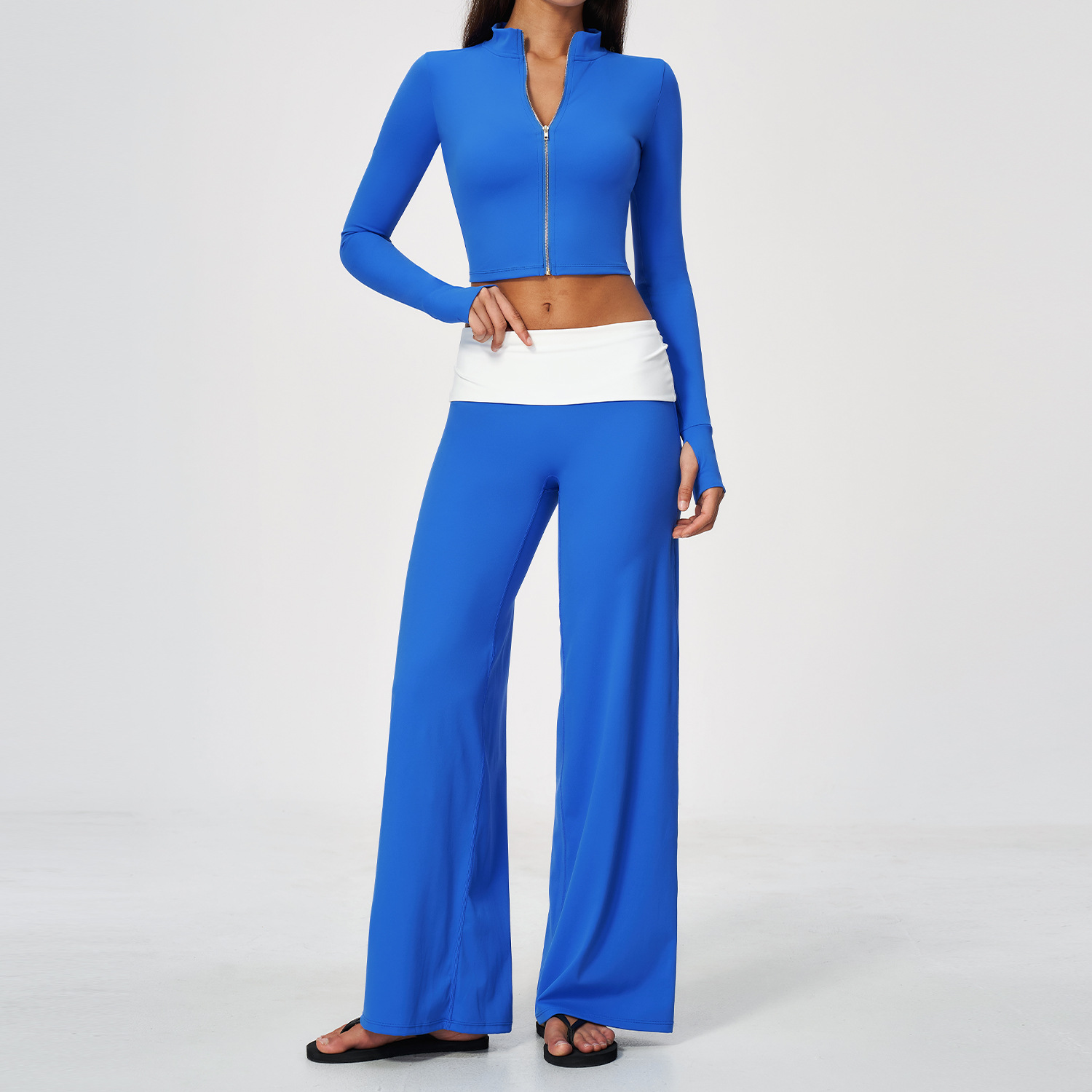 Zip Jacket Wide Leg Pants 2 Pi - Yoga & Fitness Center 评论和价格