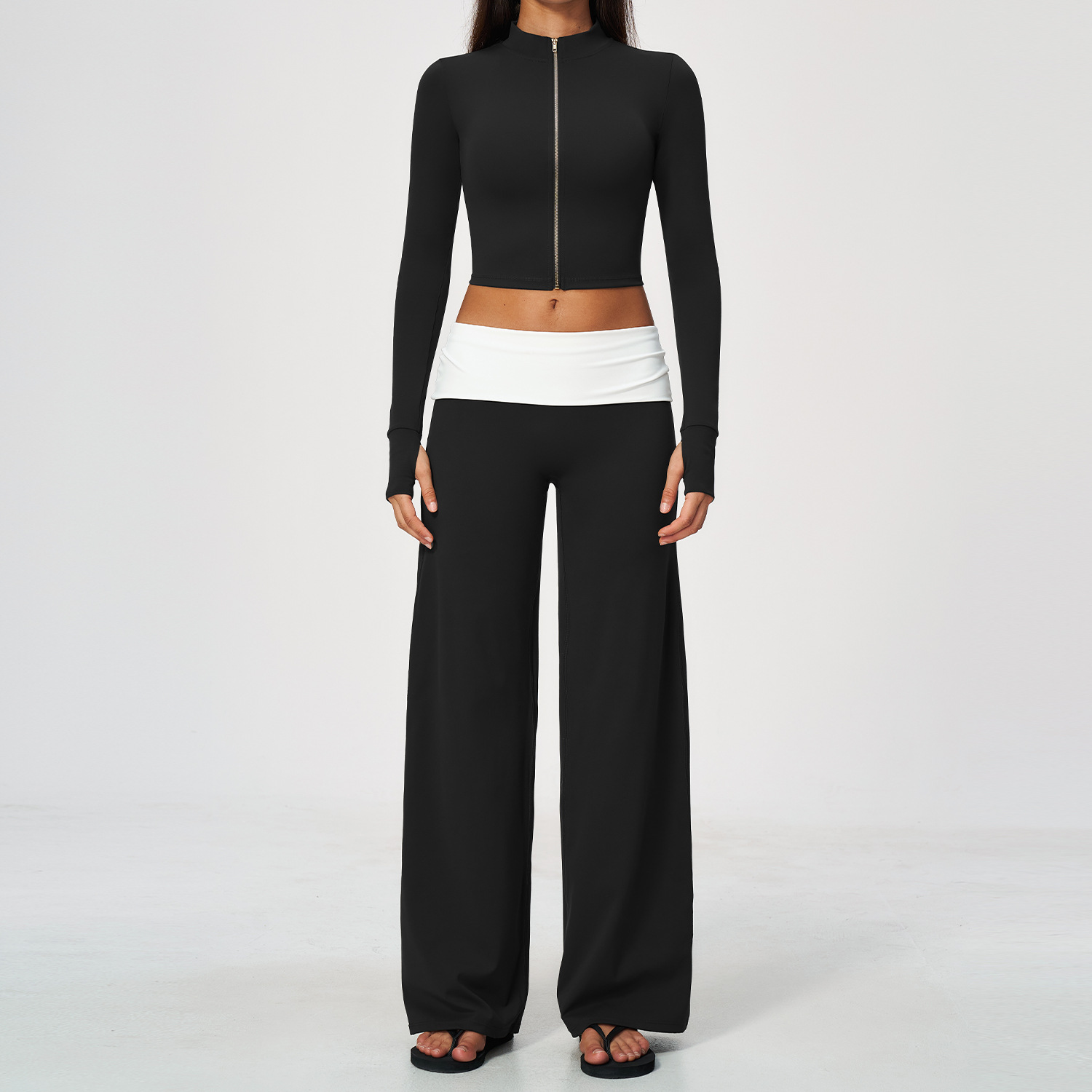 Zip Jacket Wide Leg Pants 2 Pi - Yoga & Fitness Center 评论和价格