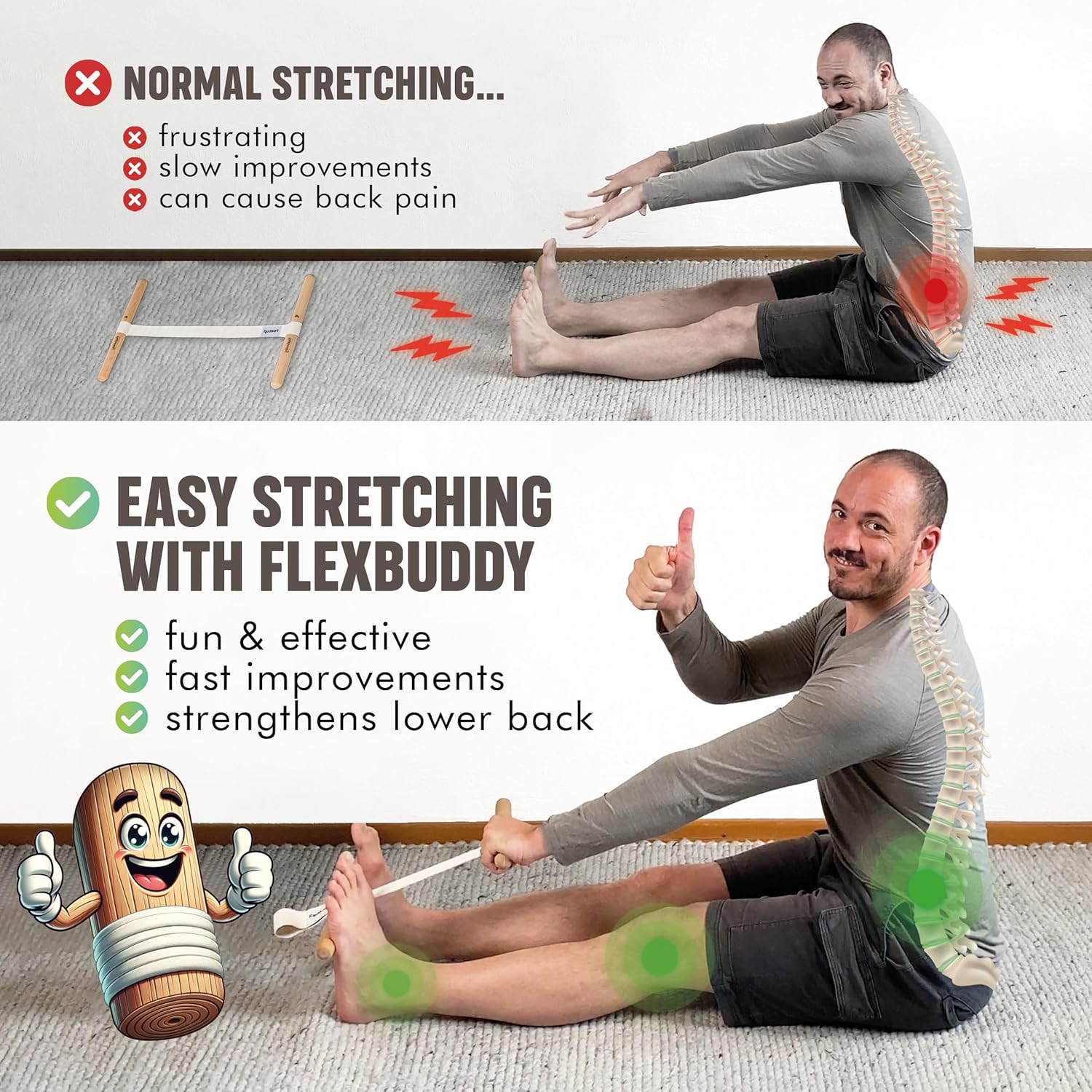 Hamstring Stretcher Adjustable - Yoga Of Fitness 评论和价格