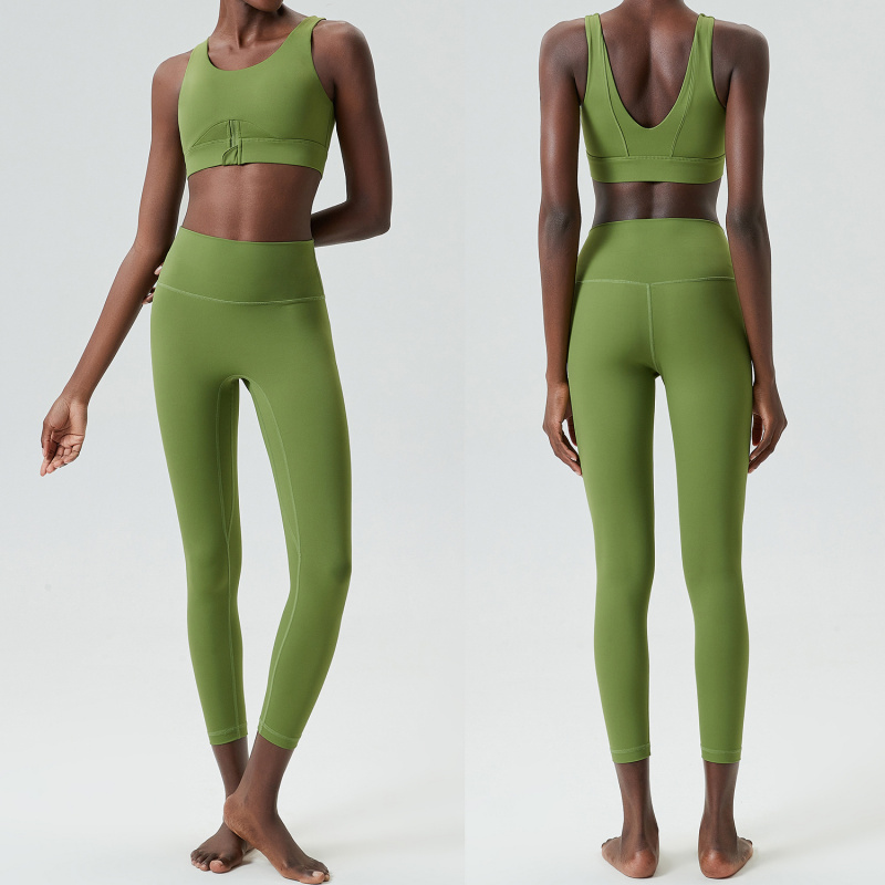 Two Pieces Set Zipper Yoga Spo - Yoga Fitness Set 评论和价格