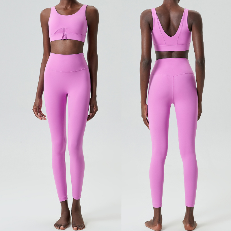 Two Pieces Set Zipper Yoga Spo - Yoga Fitness Set 评论和价格