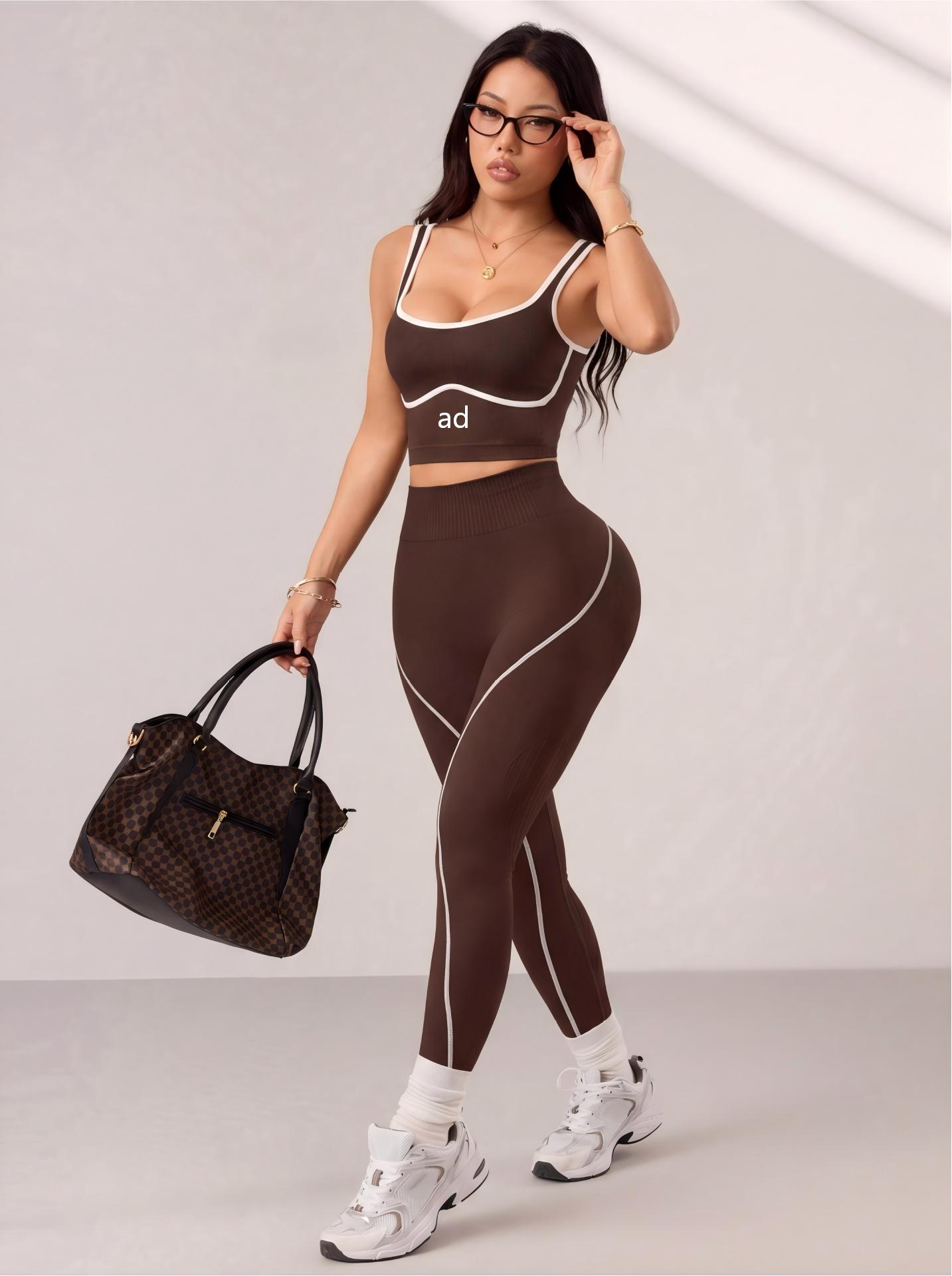 2-piece seamless yoga pants se - Yoga Fitness Set 评论和价格