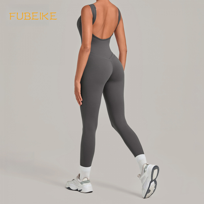 Yoga Jumpsuit With Deep Backle - Yoga Fitness Wear 评论和价格