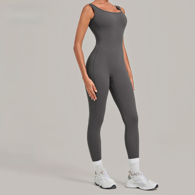 Yoga Jumpsuit With Deep Backle - Yoga Fitness Wear 评论和价格