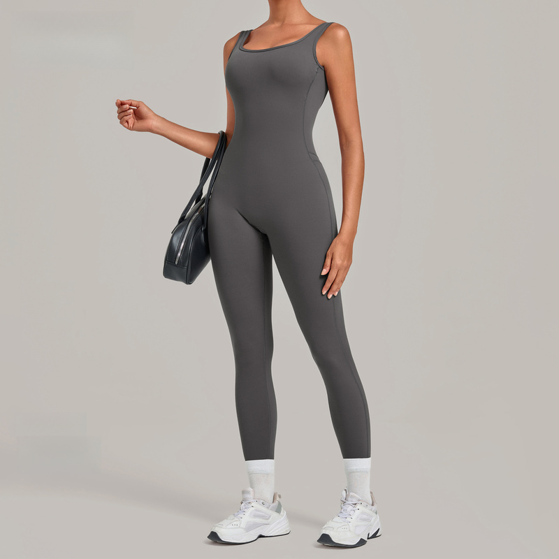 Yoga Jumpsuit With Deep Backle - Yoga Fitness Wear 评论和价格