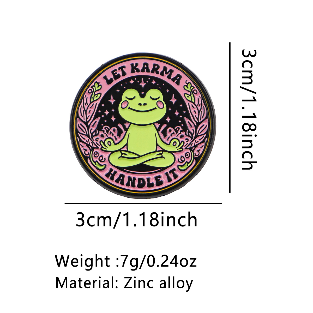 Yoga Frog Enamel Pin LET KARMA - Yoga Fitness Model 评论和价格