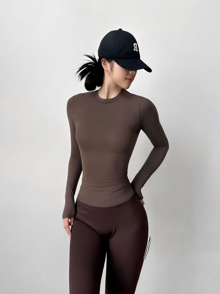 Slim Fit Long Sleeve Yoga Fitn - Yoga Fitness Wear 评论和价格